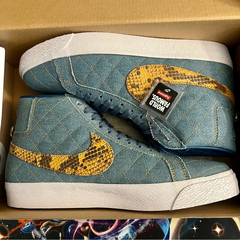 Nike Sb Blazer Mid Supreme Denim size 8